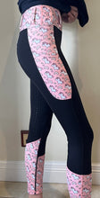 Load image into Gallery viewer, Child’s pink unicorn tights
