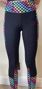 Adults Rainbow checkers tights