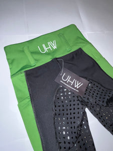 Adults green and black tights