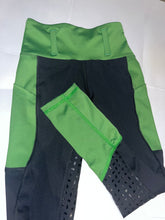 Load image into Gallery viewer, Child’s green and black tights
