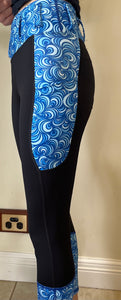 Adults blue swirl tights