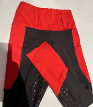 Load image into Gallery viewer, Child’s red and black tights
