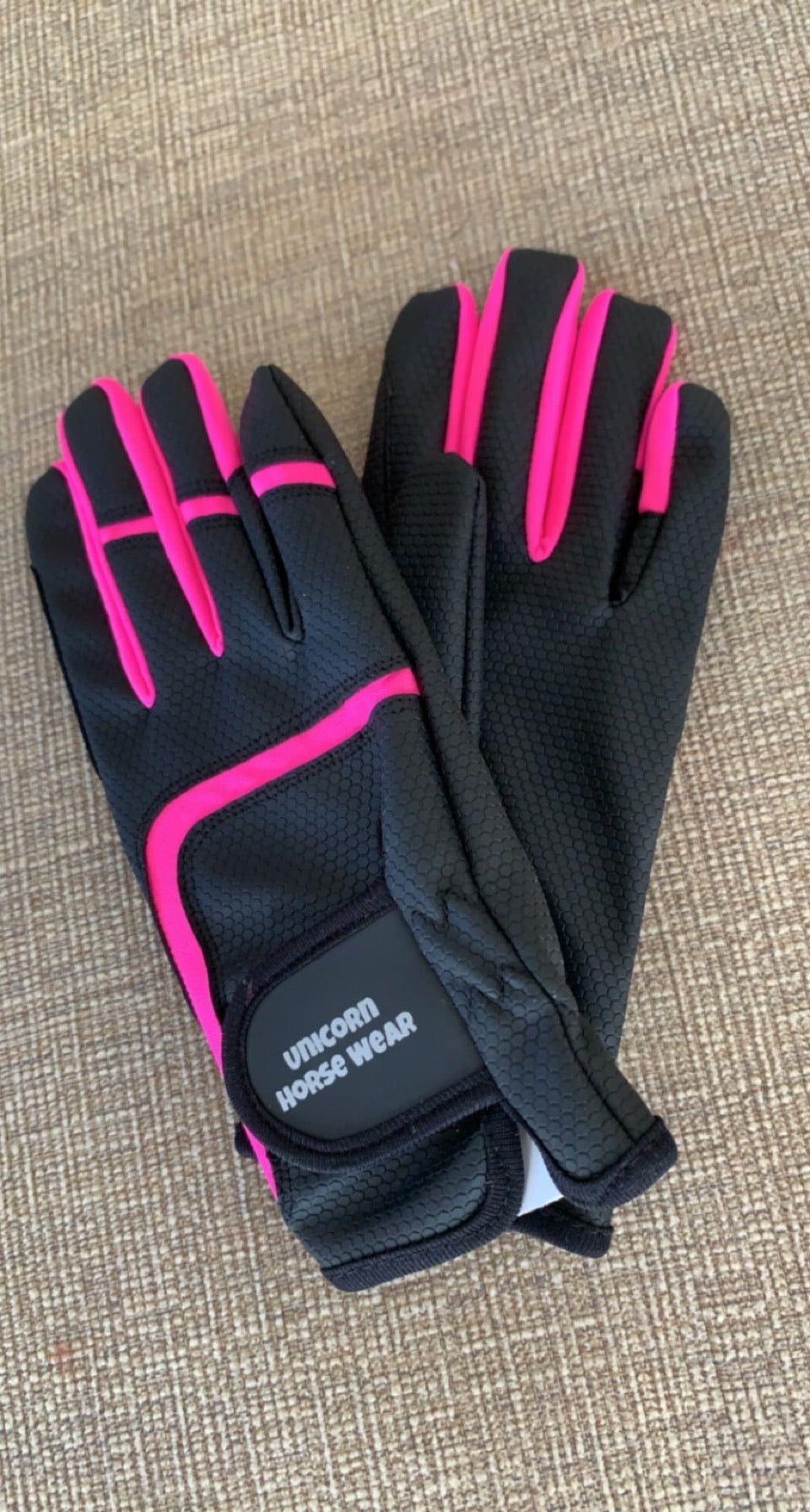 Child’s Pink Riding Gloves