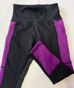 Child’s purple + black tights